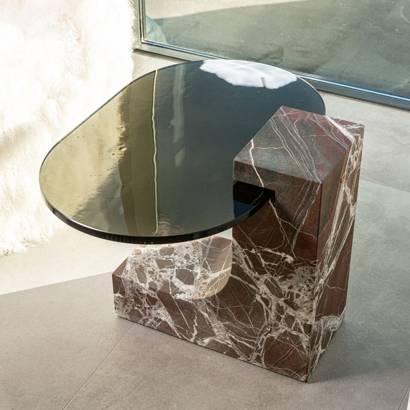Современный дизайн Журнальный столик Verre Lepanto Hidro marble — Baxter, мрамор, фото 2