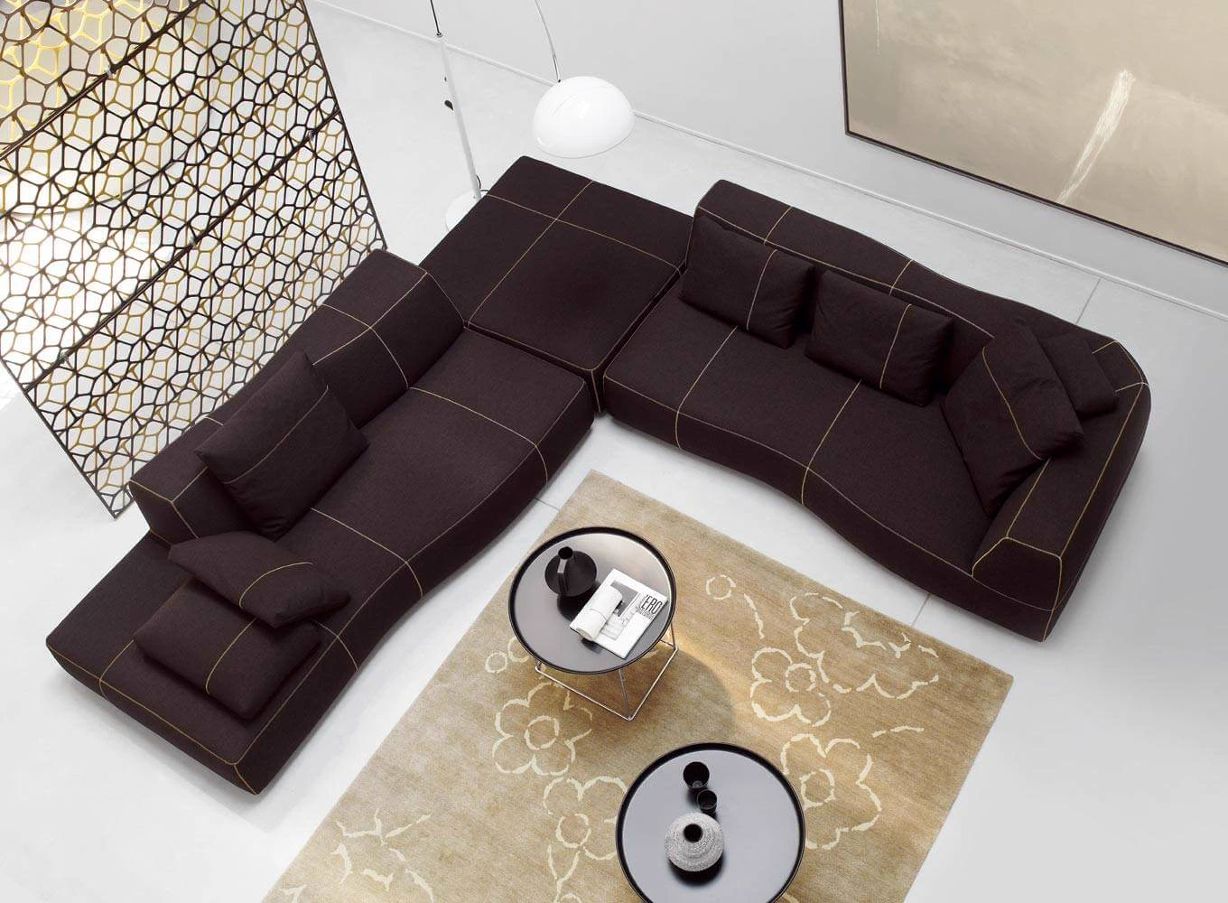 Диван Bend-Sofa — B&B Italia, кожа, фото 6