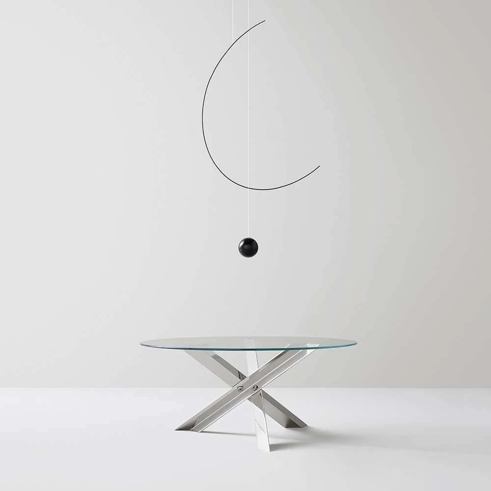 Каркас и наполнение: массив дерева, металл. Современный дизайн Стол Bolt Table — B&B Italia, стекло, фото 3