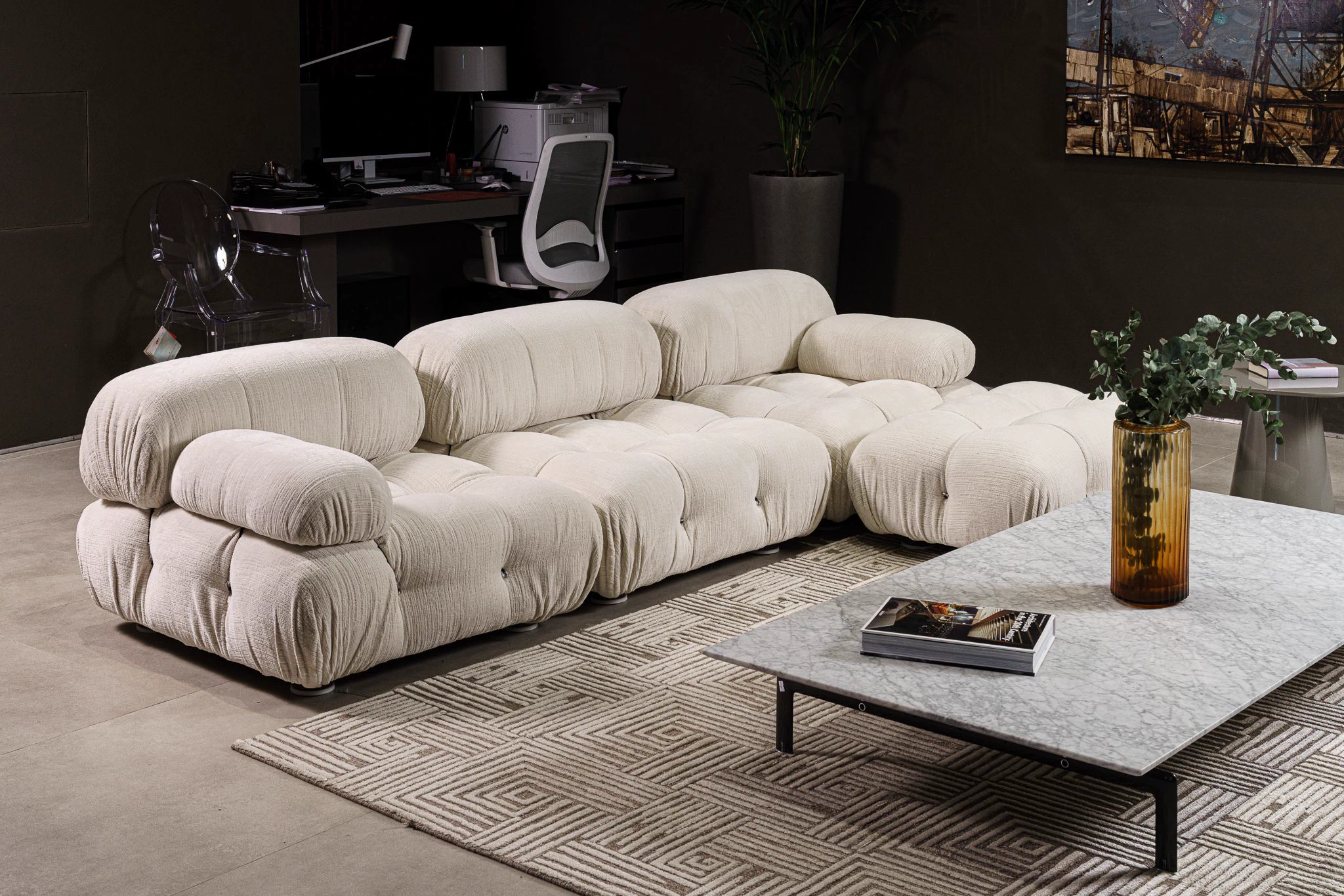 Диван Camaleonda Ivory white — B&B Italia, кожа, фото 2