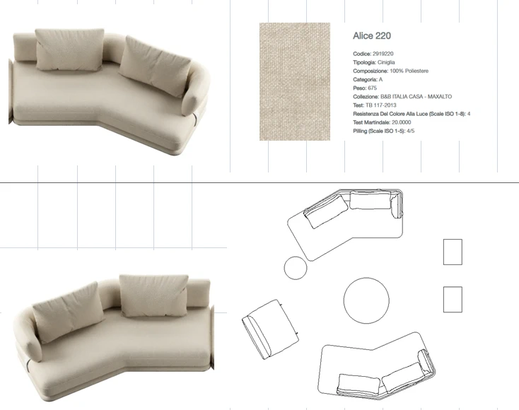 Диван Cocun Sofa 254 — B&B Italia, кожа, фото 4