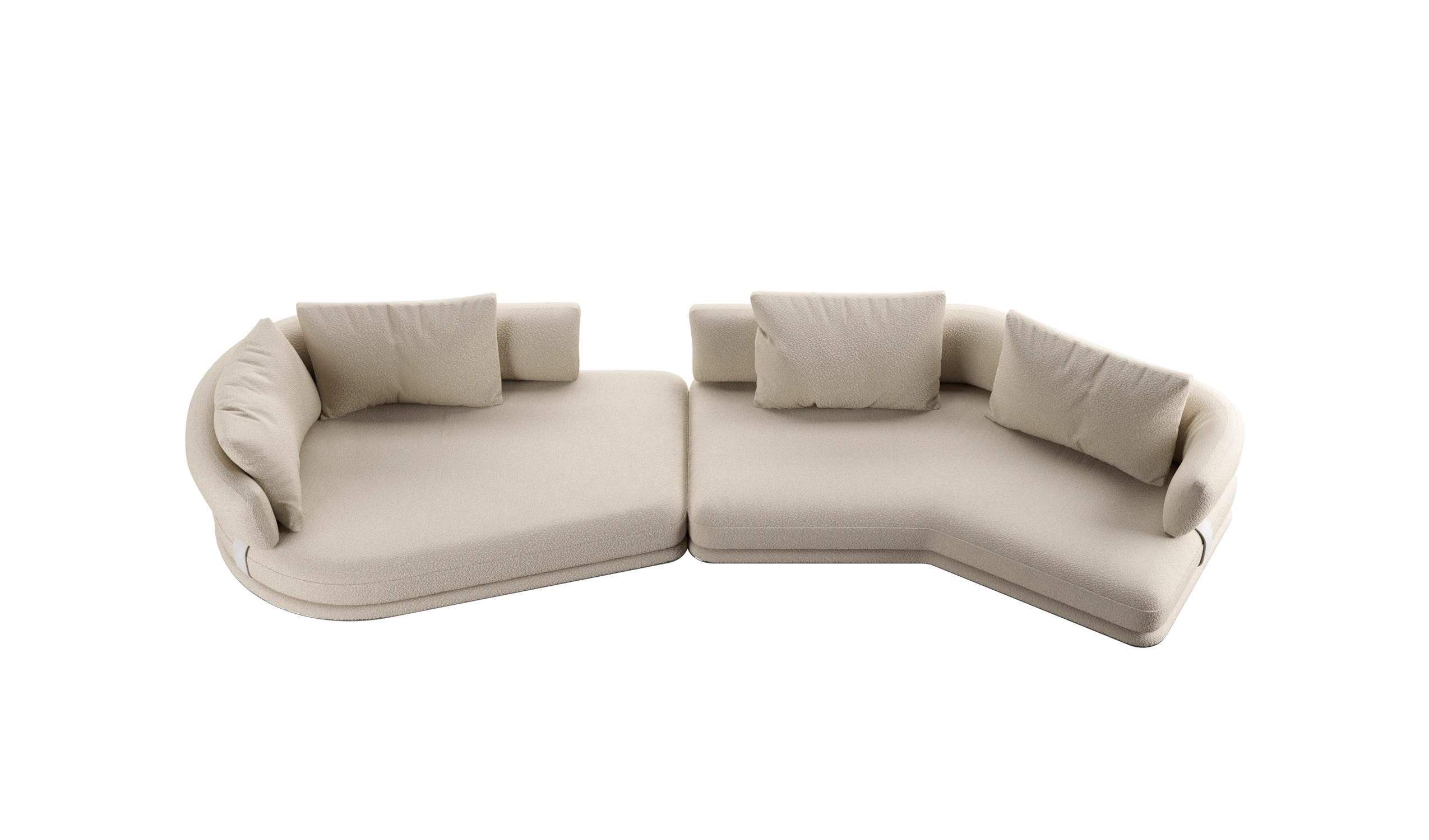 Каркас и наполнение: металл. Современный дизайн Диван Cocun Sofa — B&B Italia, кожа, фото 2