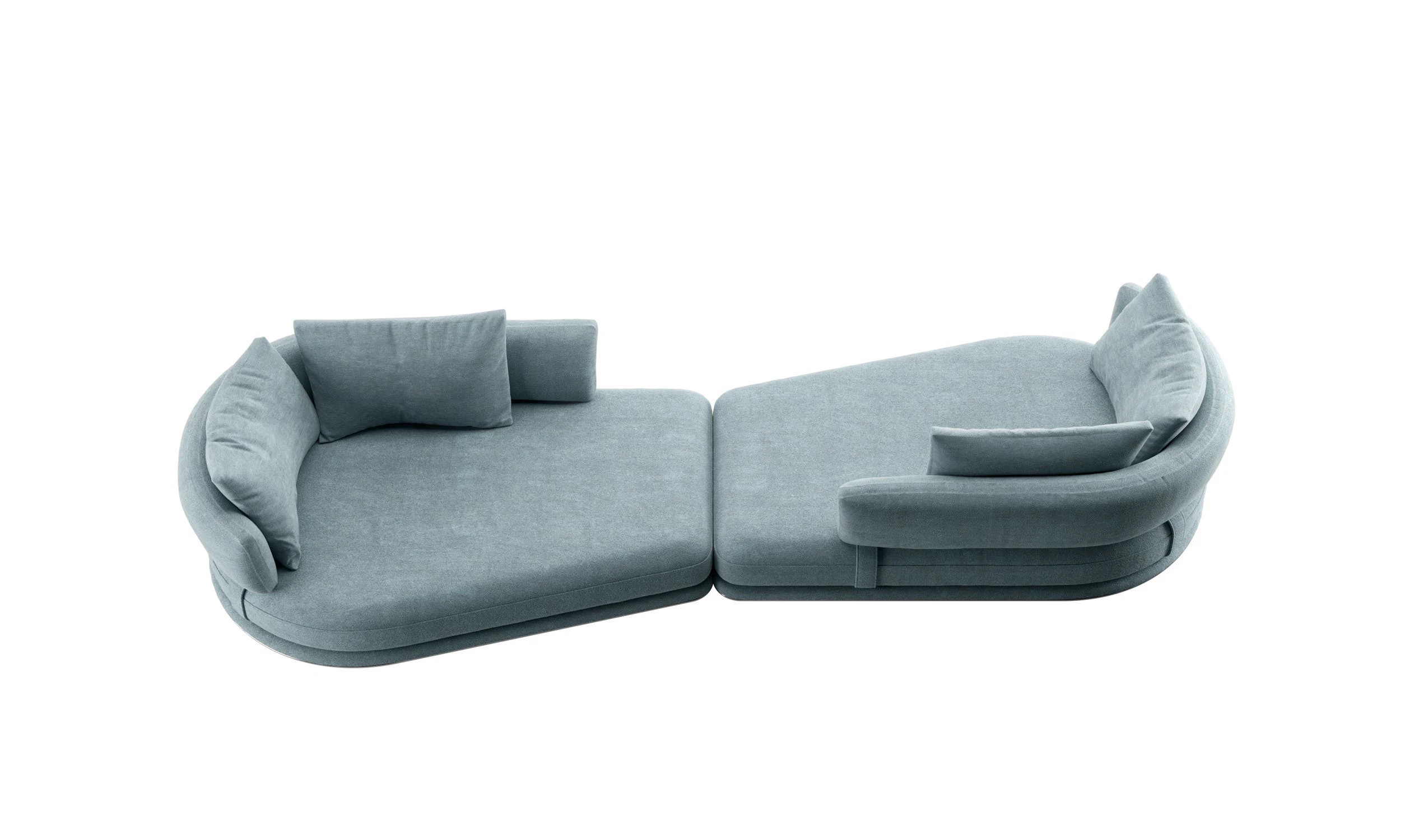 Каркас и наполнение: металл. Современный дизайн Диван Cocun Sofa — B&B Italia, кожа, фото 3