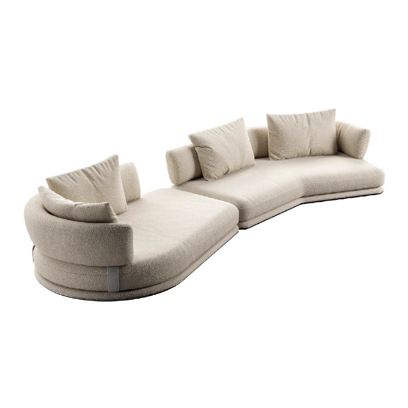 Каркас и наполнение: металл. Современный дизайн Диван Cocun Sofa — B&B Italia, кожа