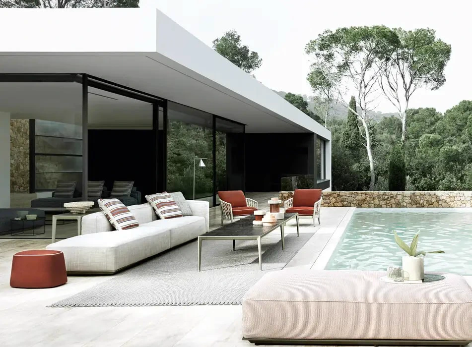 Пуф Frank Outdoor — B&B Italia, ткань, фото 6