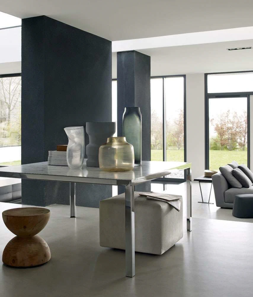 Каркас и наполнение: металл. Современный дизайн Стол The Table — B&B Italia, стекло, фото 6