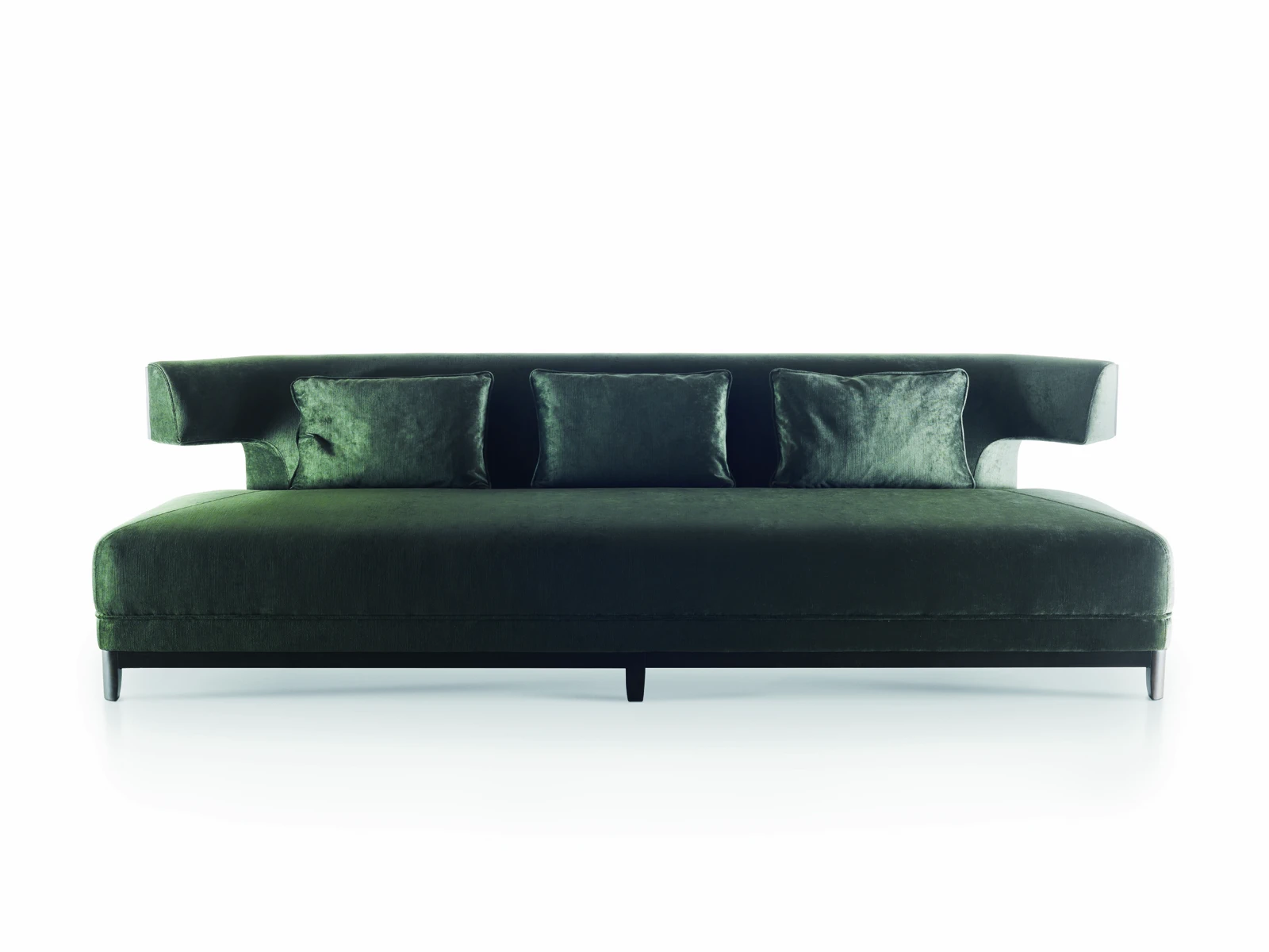 Каркас и наполнение: дерево. Стиль ар-деко Диван Grace Wood Sofa — Bellavista Collection, кожа, фото 3