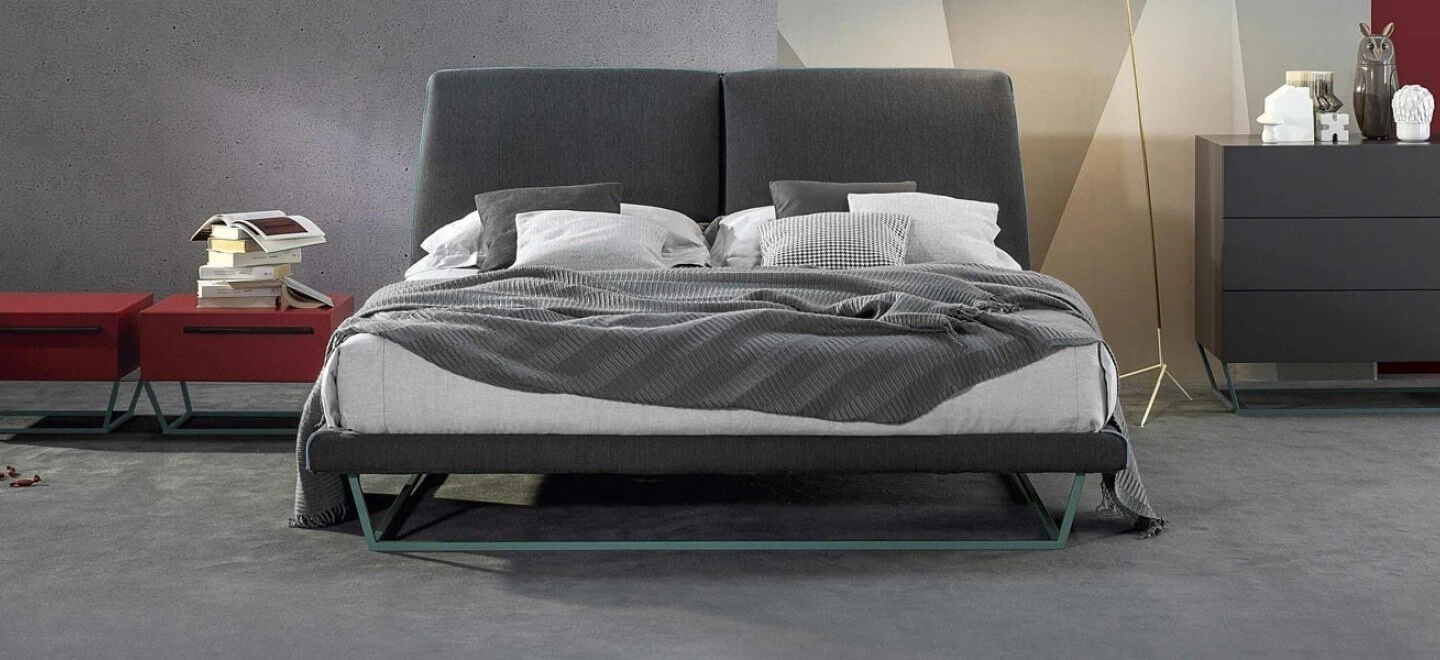 Современный дизайн Кровать Amlet — Bonaldo, кожа, фото 3