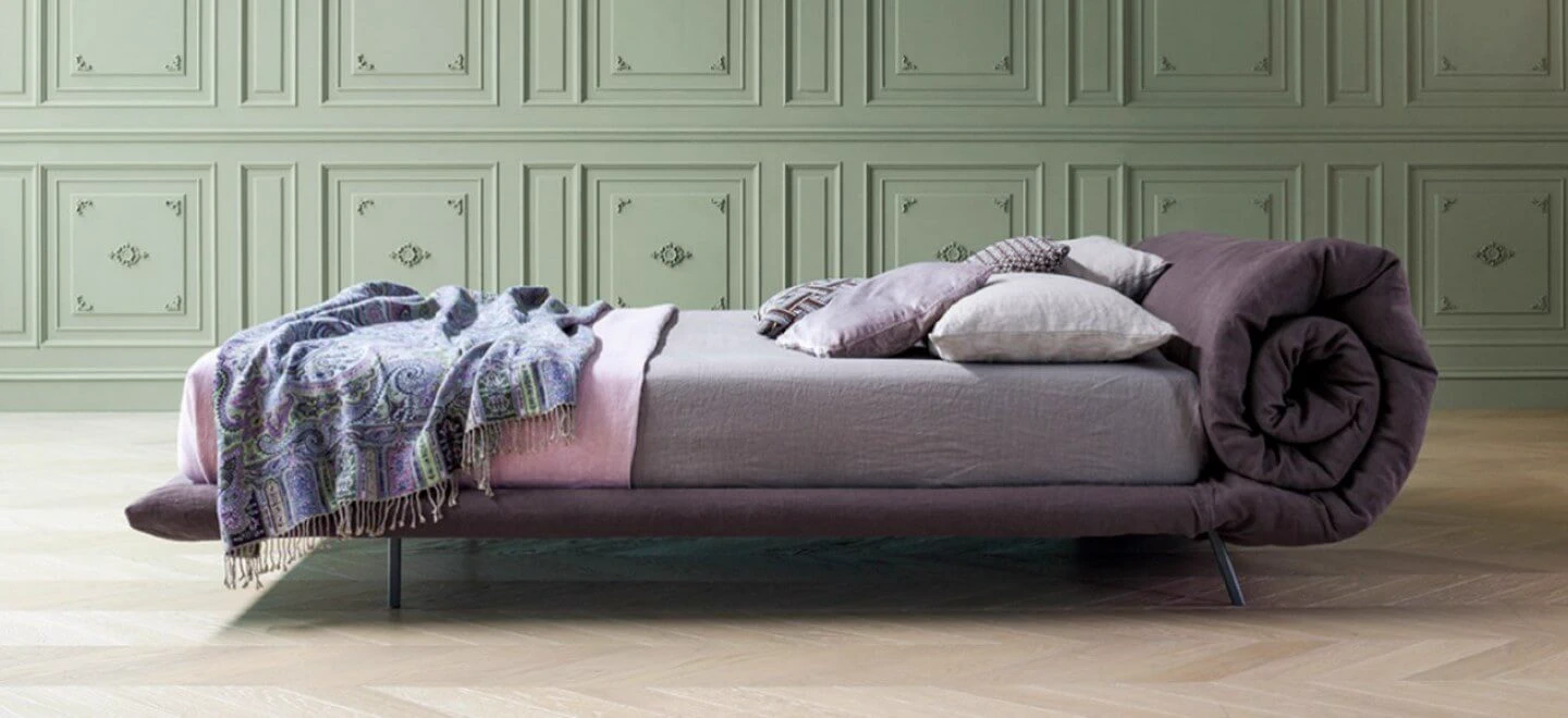 Каркас и наполнение: металл. Современный дизайн Кровать Blanket — Bonaldo, ткань, фото 3