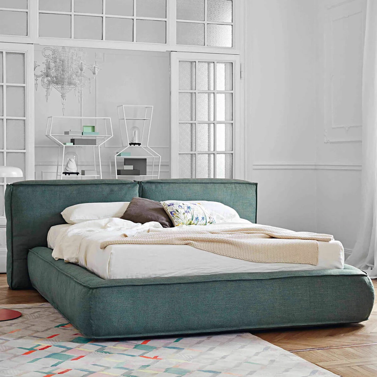 Кровать Fluff — Bonaldo, эко-кожа