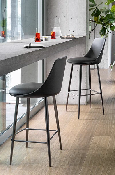 Барный стул Itala — Bonaldo, кожа, фото 4