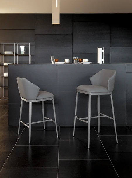 Барный стул Mida — Bonaldo, кожа, фото 6