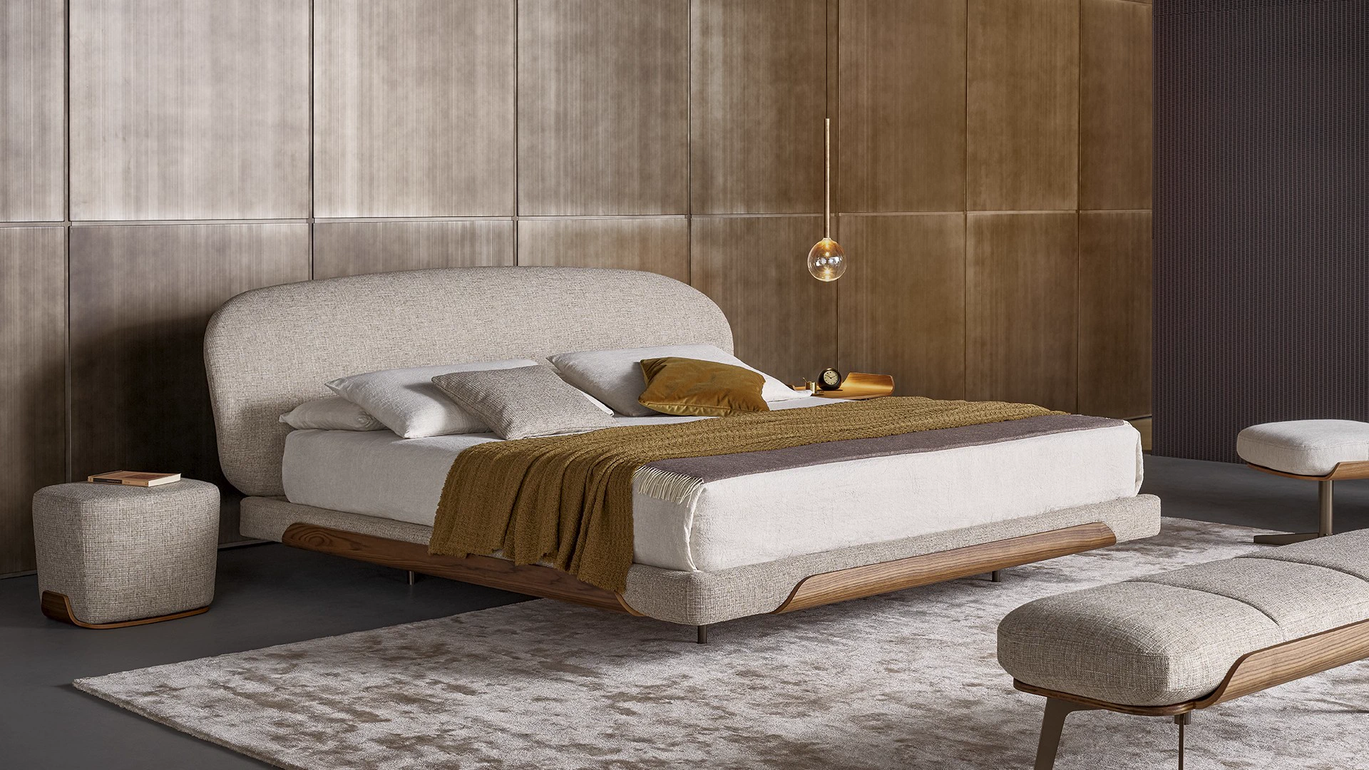 Кровать Olos — Bonaldo, ткань, фото 4