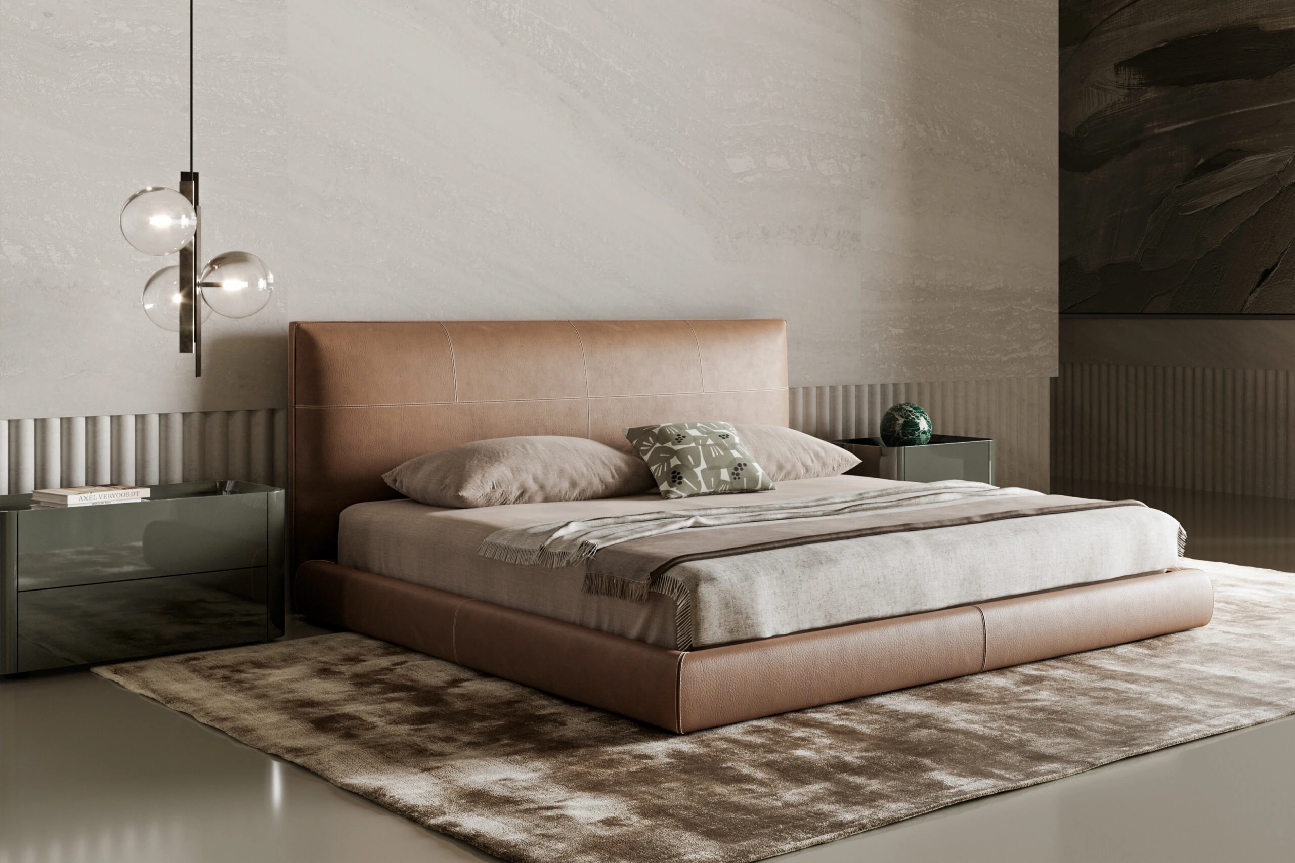 Кровать Oris — Bonaldo, кожа, фото 4