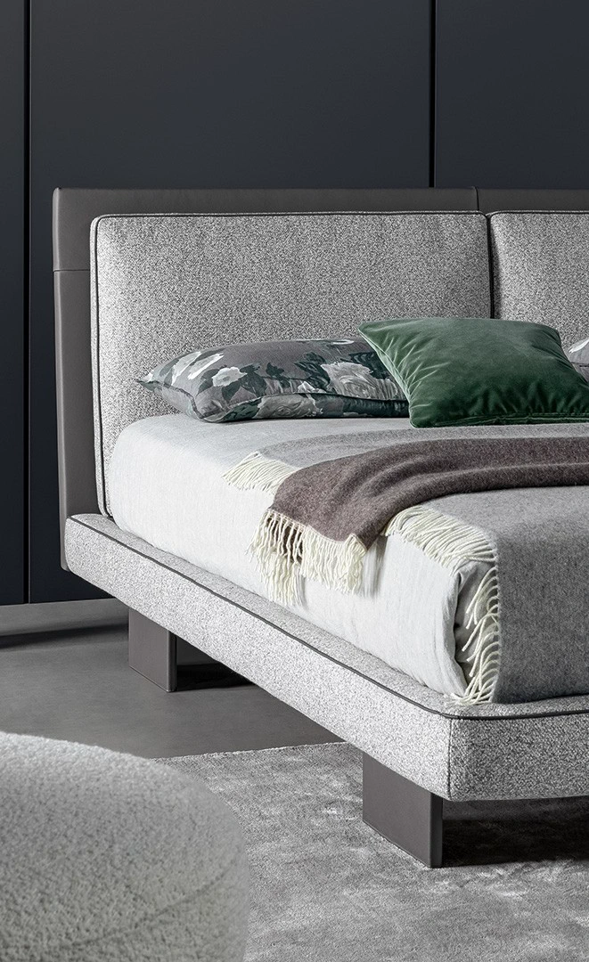Современный дизайн Кровать Tara — Bonaldo, кожа, фото 2