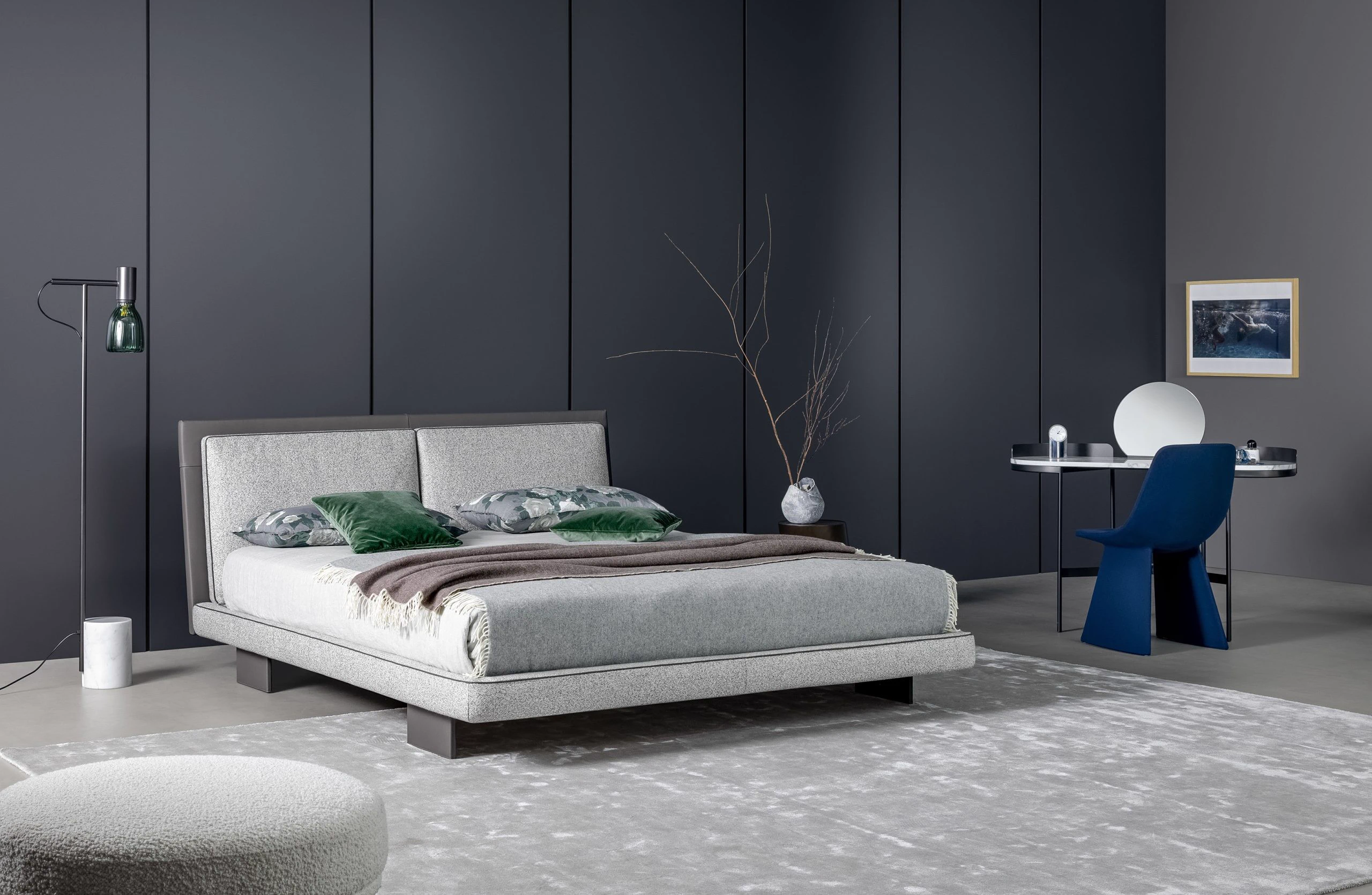 Современный дизайн Кровать Tara — Bonaldo, кожа, фото 3