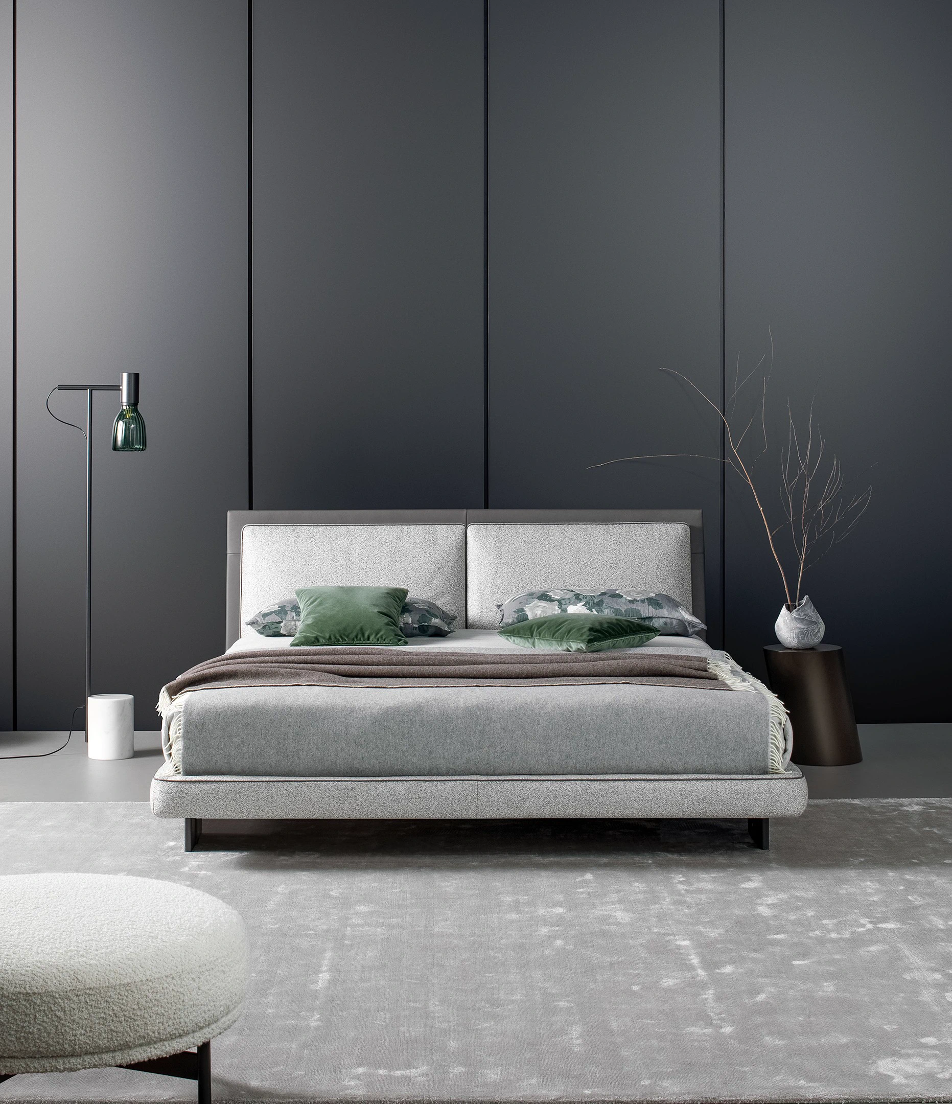 Современный дизайн Кровать Tara — Bonaldo, кожа, фото 4