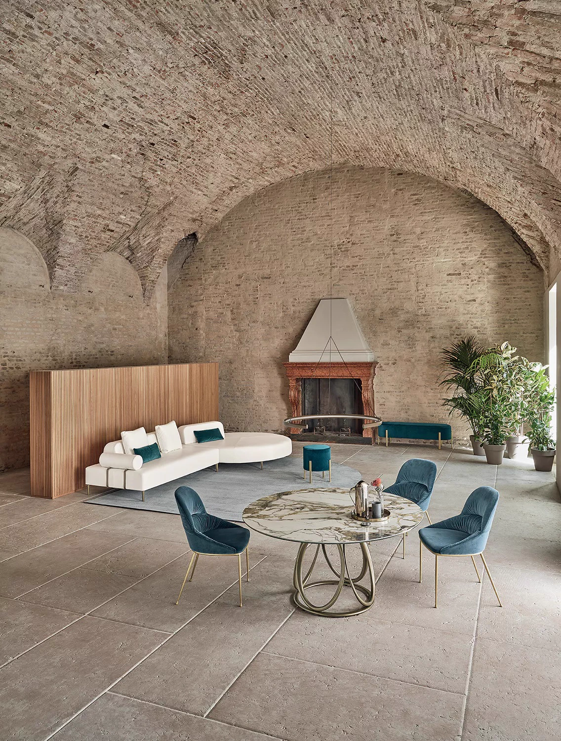 Стол Louis Round — Bontempi, мрамор, фото 3