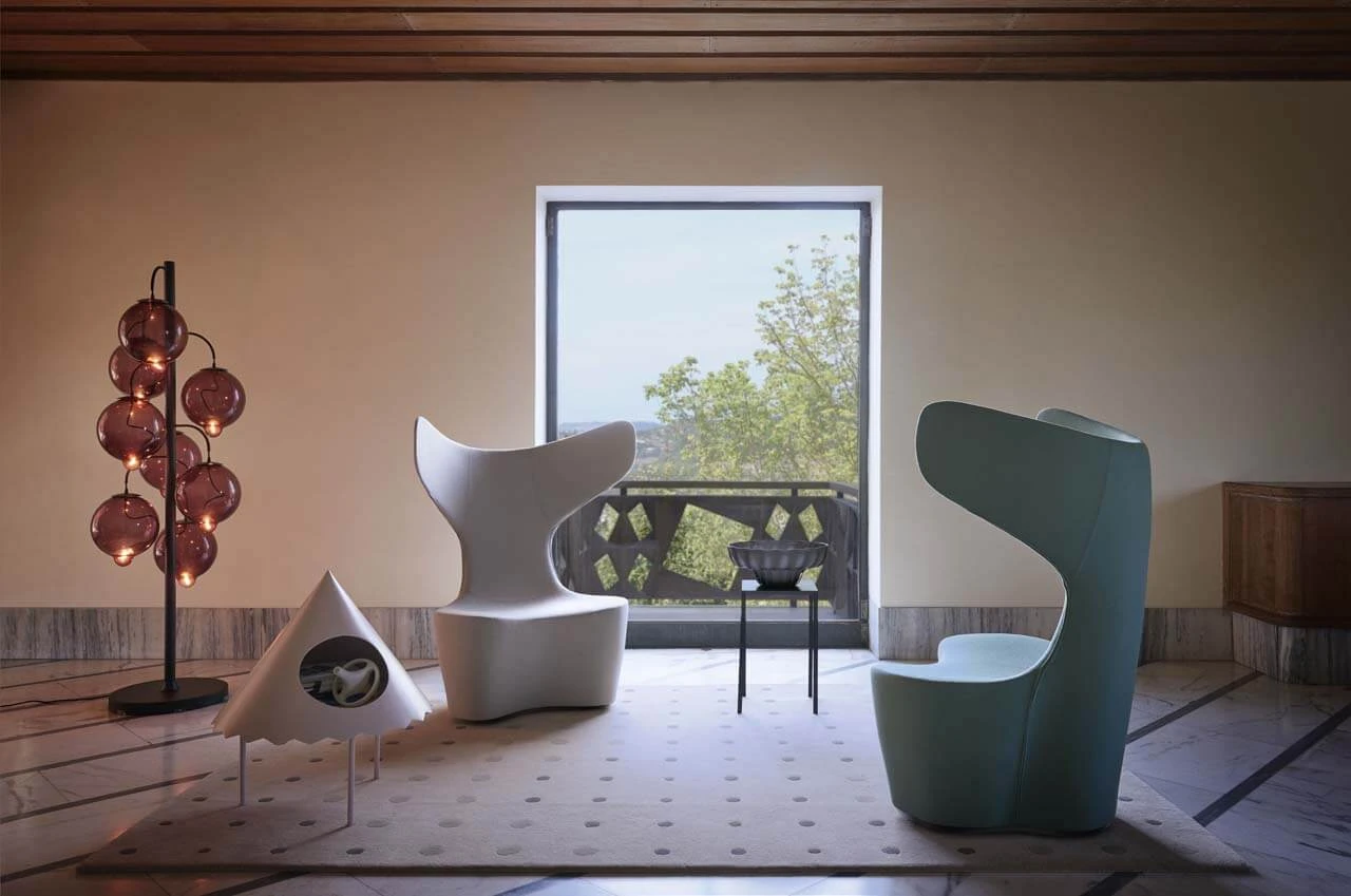 Каркас и наполнение: ППУ. Современный дизайн Кресло Drum Teen — Cappellini, текстиль, фото 2