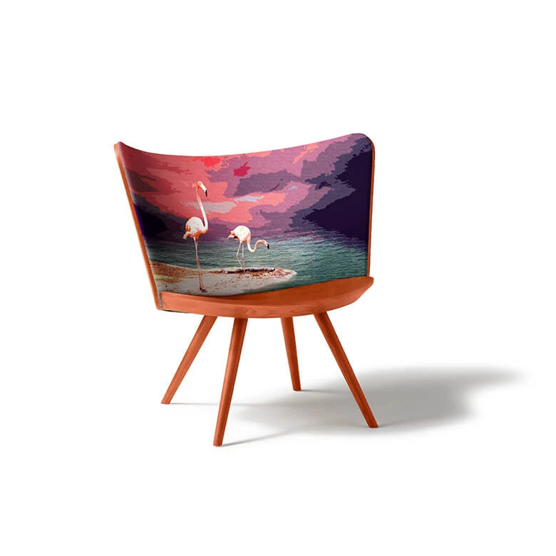 Каркас и наполнение: дерево. Современный дизайн Кресло Embroidery — Cappellini, текстиль, фото 2
