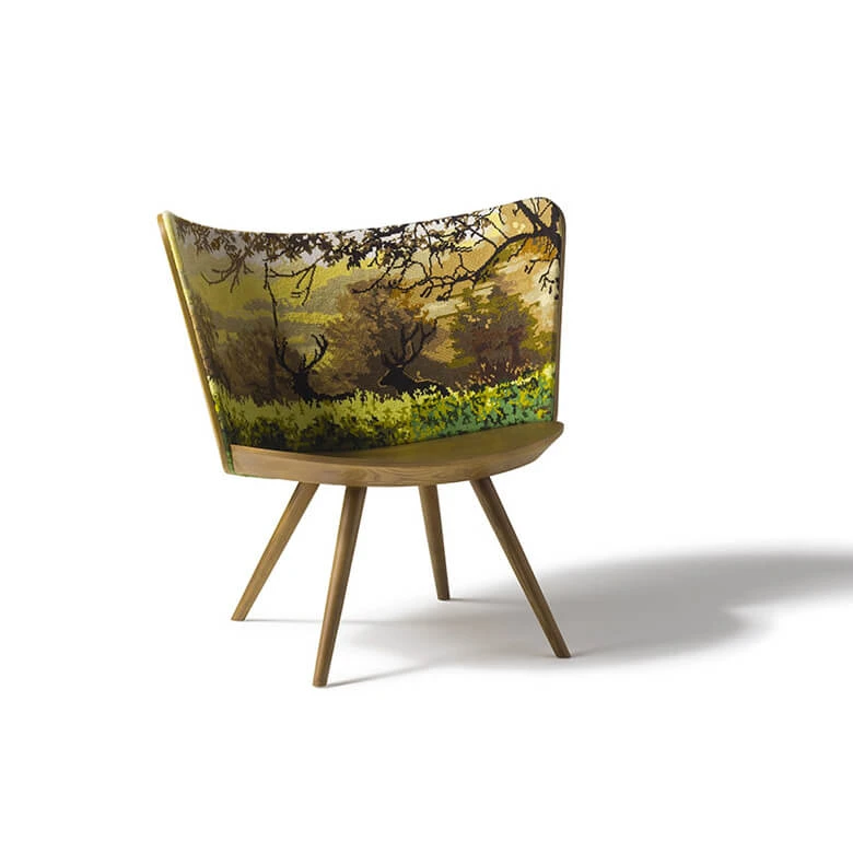 Каркас и наполнение: дерево. Современный дизайн Кресло Embroidery — Cappellini, текстиль, фото 3
