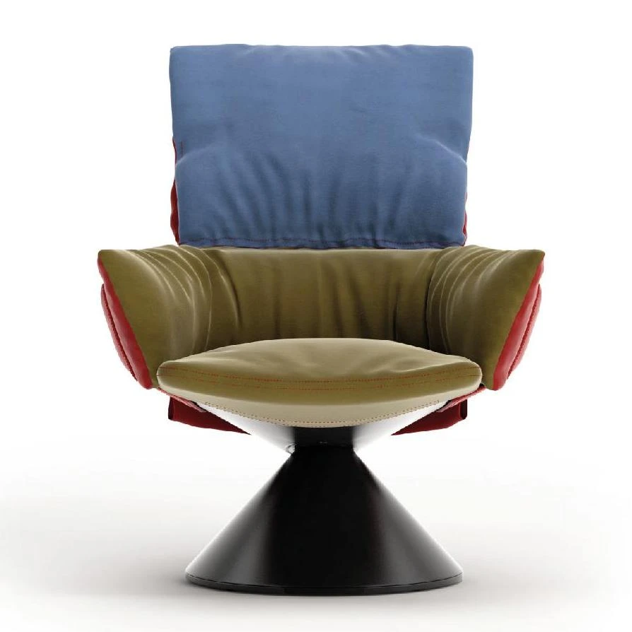 Современный дизайн Кресло Lud’o Lounge — Cappellini, кожа