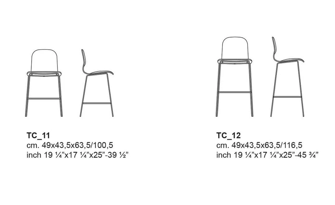 Барный стул Tate Color — Cappellini, кожа, фото 4