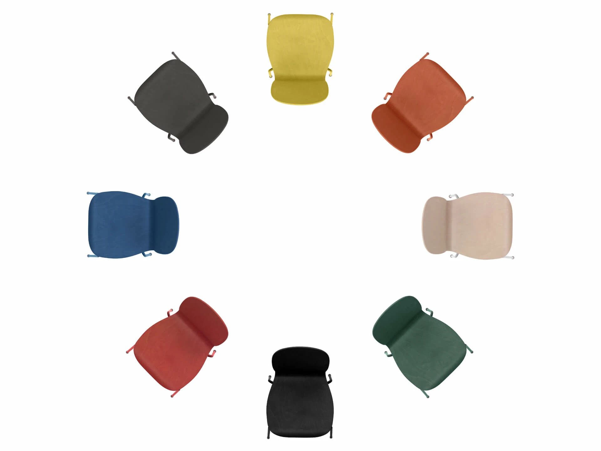 Каркас и наполнение: дерево, сталь, ППУ. Современный дизайн Стул Tate Color — Cappellini, кожа, фото 5