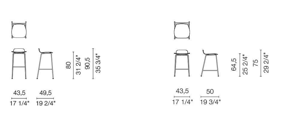 Барный стул Tate Stool — Cappellini, кожа, фото 4