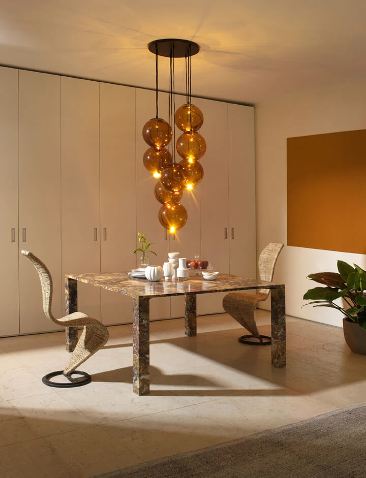 Каркас и наполнение: металл. Современный дизайн Стол Vendome — Cappellini, мрамор, фото 5