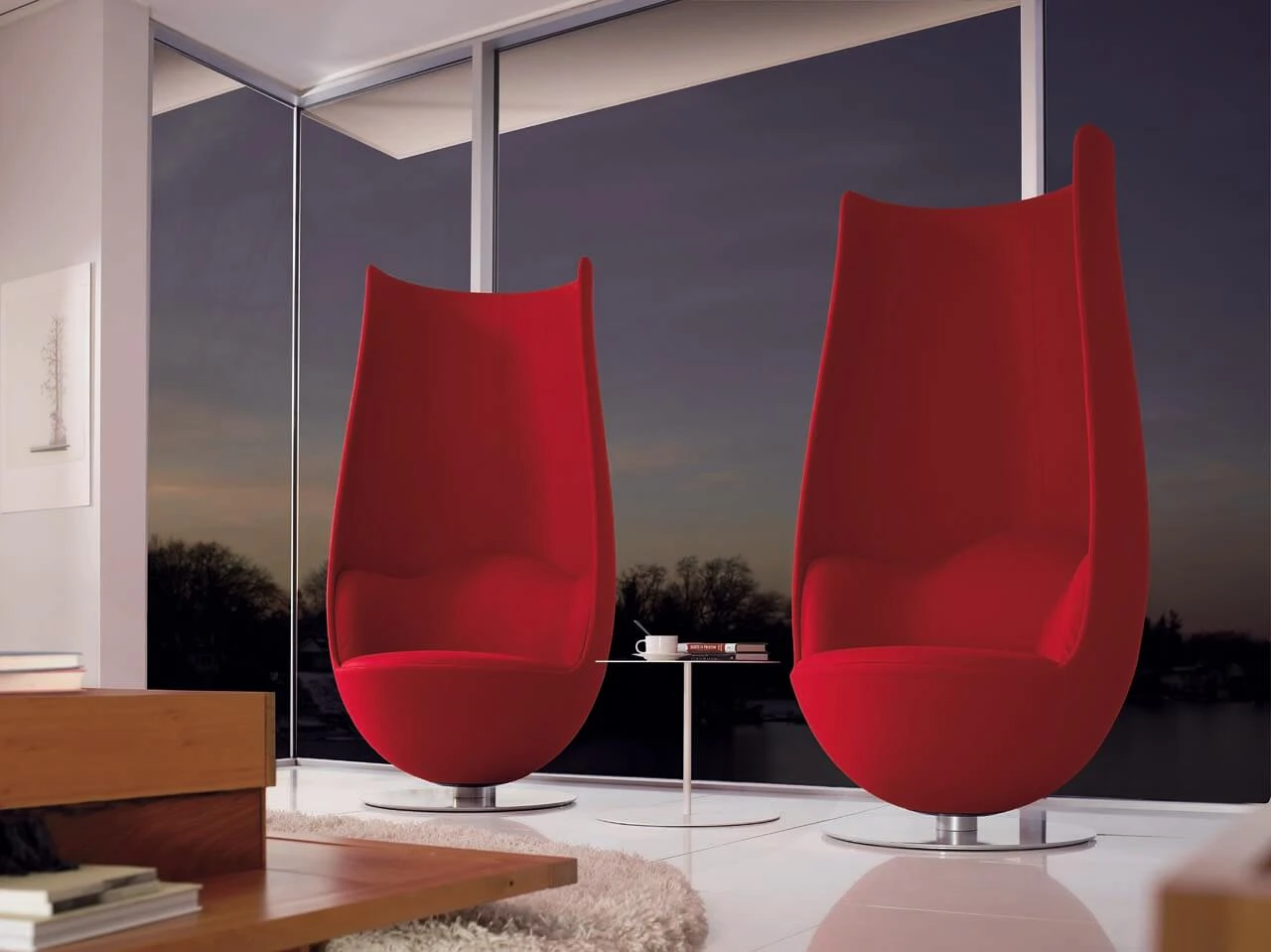 Каркас и наполнение: металл. Современный дизайн Кресло Wanders` tulip — Cappellini, кожа, фото 3
