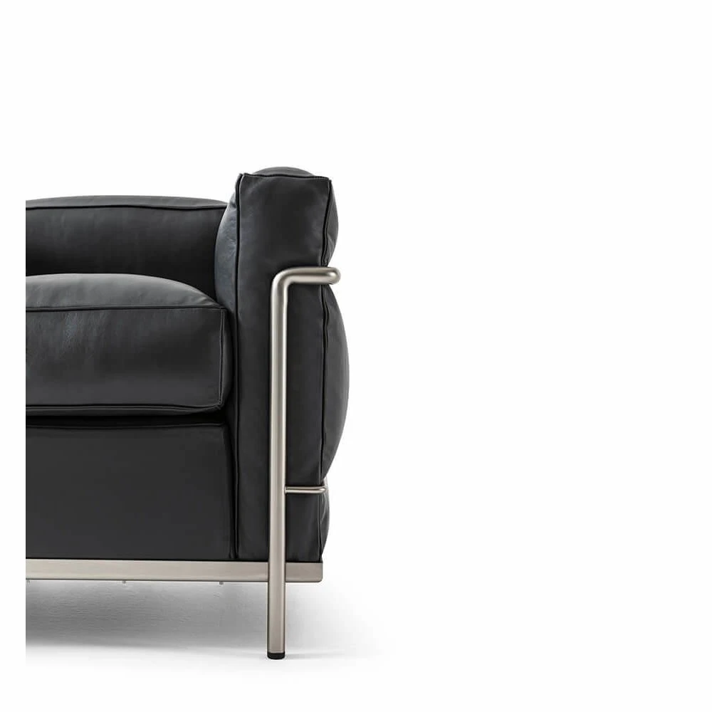 Каркас и наполнение: металл. Современный дизайн Кресло 002 LC2/ 003 LC3 Fauteuil Grand Confort Durable — Cassina, металл, фото 4