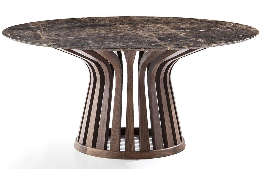 Каркас и наполнение: массив дерева. Современный дизайн Стол 390 Lebeau Wood — Cassina, мрамор, фото 5