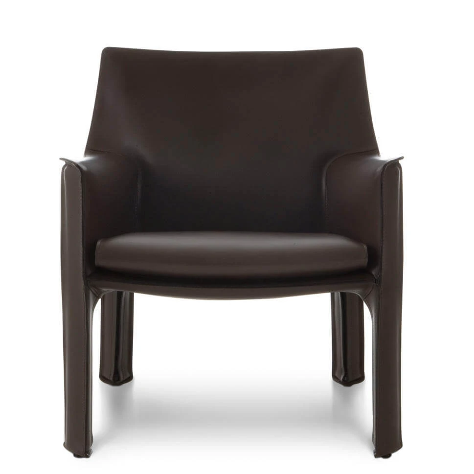 Каркас и наполнение: металл. Современный дизайн Кресло 414 Cab — Cassina, кожа, фото 2