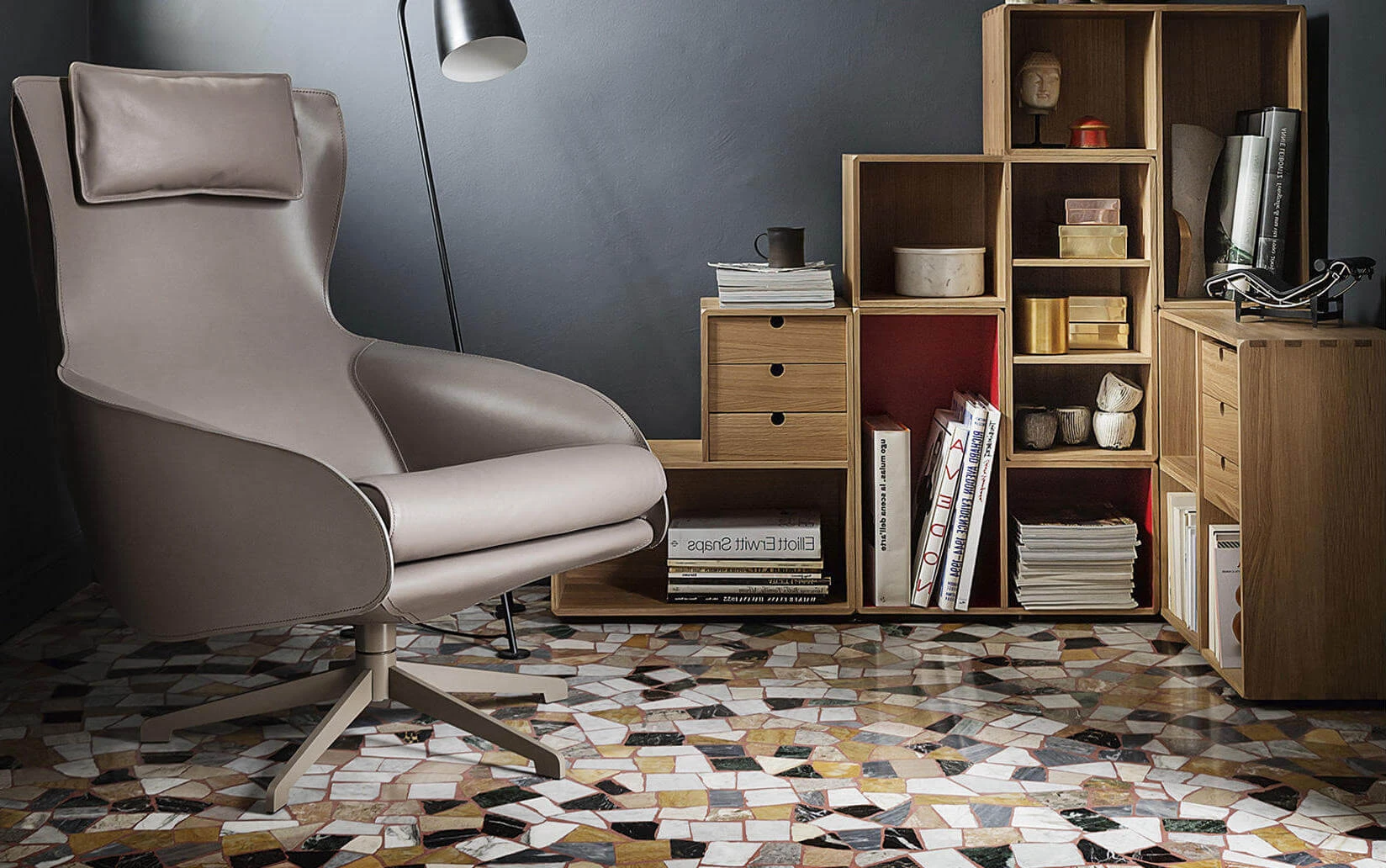 Кресло 423 Cab Lounge — Cassina, кожа, фото 6