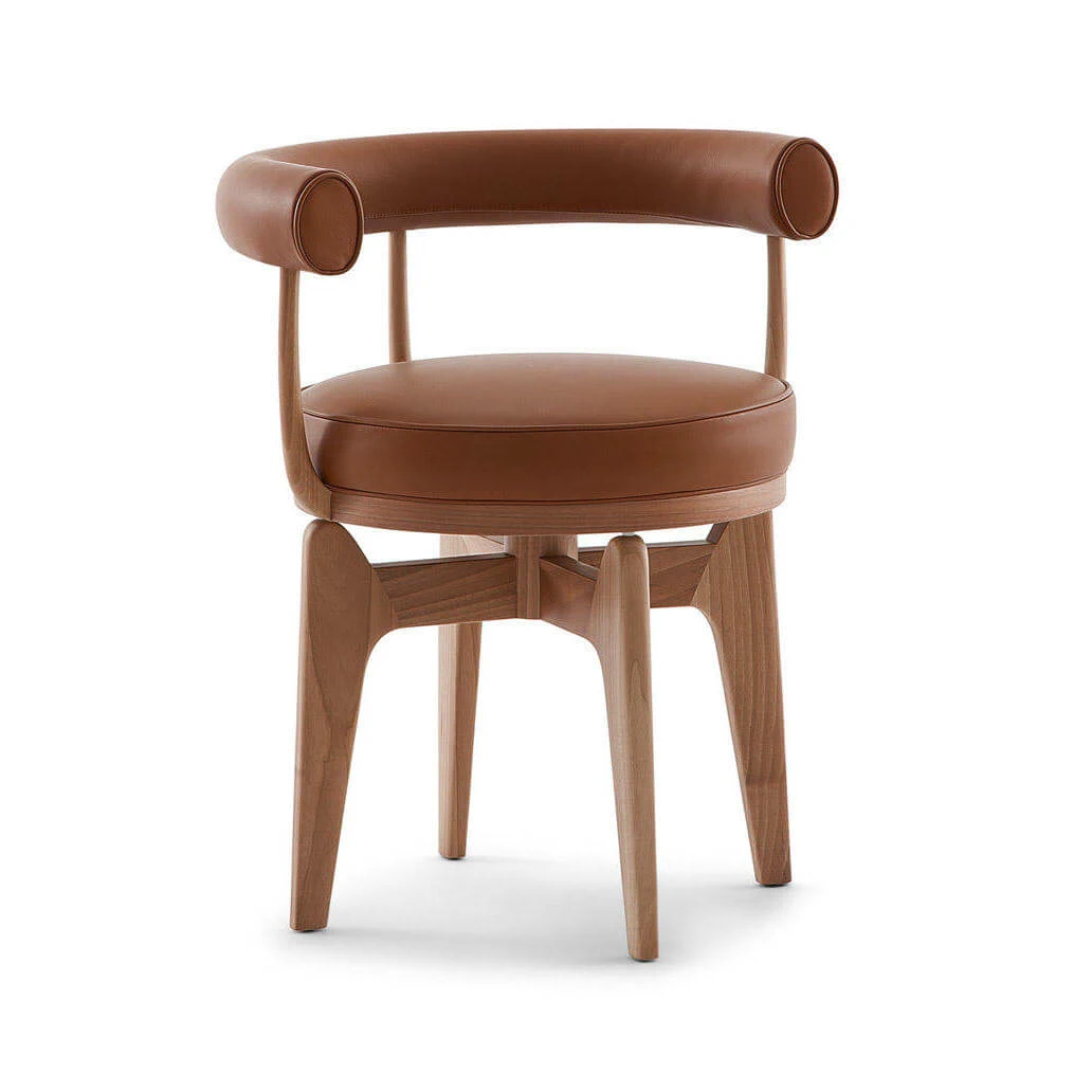 Стул с кожаной обивкой 528 Indochine — Cassina, кожа, фото 3