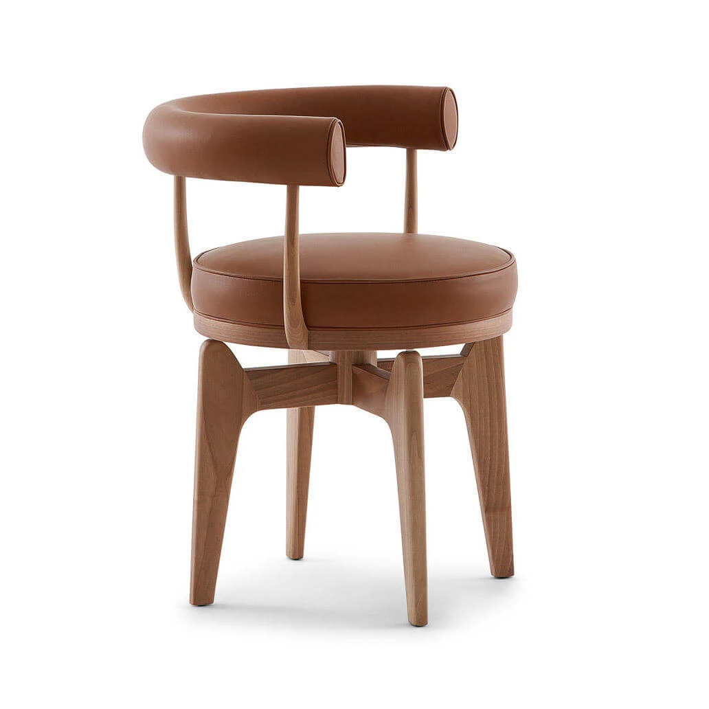 Стул с кожаной обивкой 528 Indochine — Cassina, кожа, фото 4