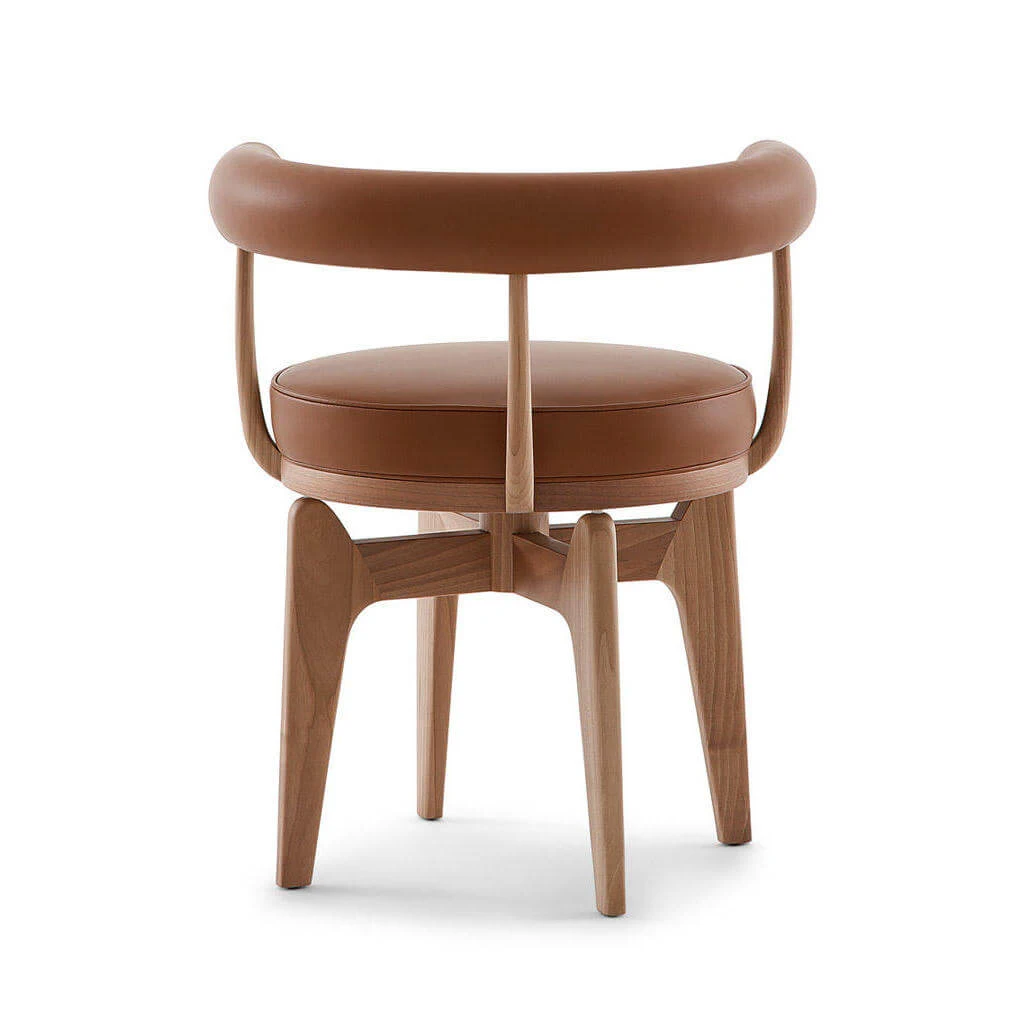 Стул с кожаной обивкой 528 Indochine — Cassina, кожа, фото 5