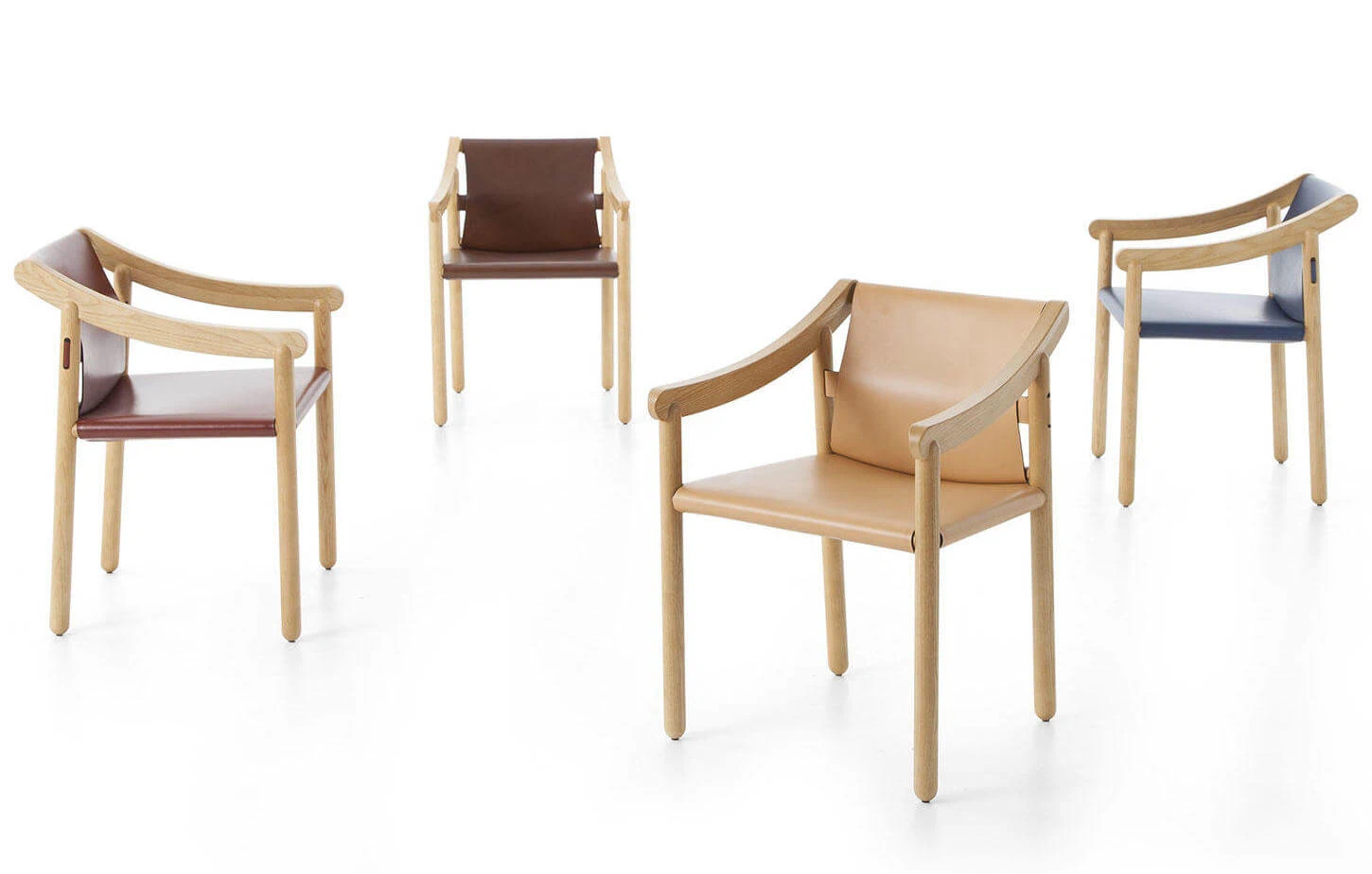 Каркас и наполнение: массив дерева. Современный дизайн Стул 905 — Cassina, кожа, фото 4
