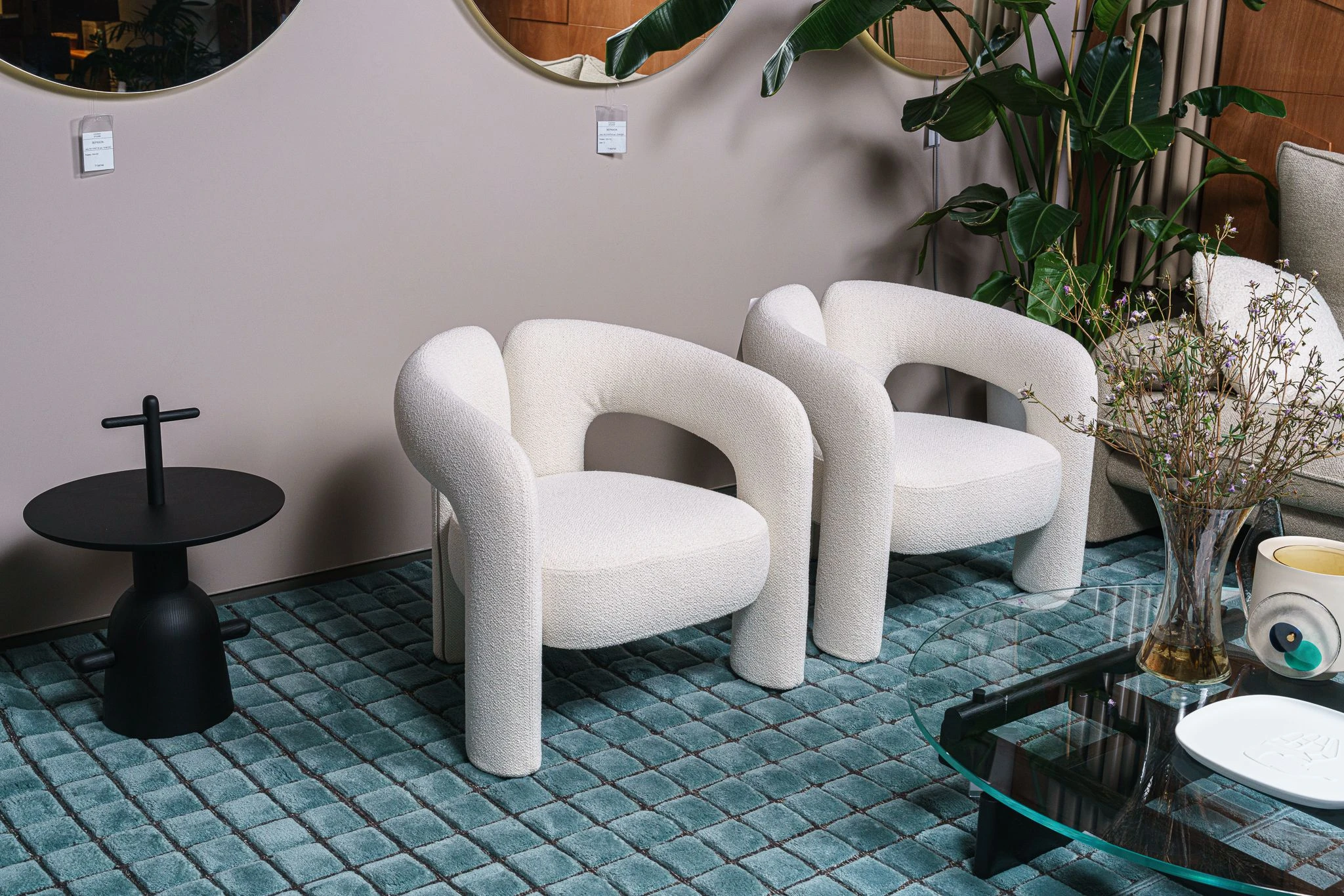 Каркас и наполнение: дерево, ППУ. Современный дизайн Кресло Dudet Look Bianco — Cassina, ткань, фото 4