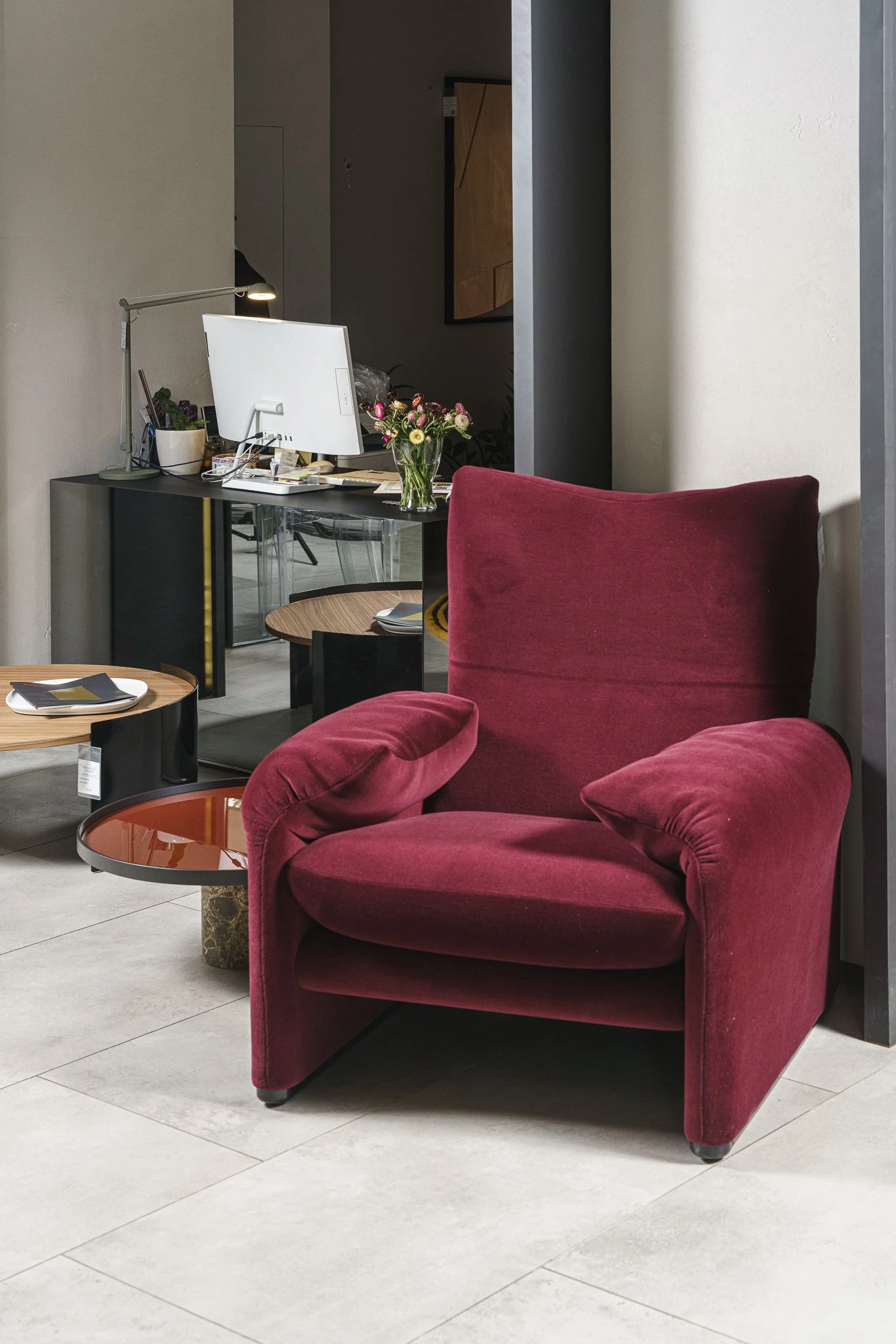 Кресло Maralunga 40 Vinaccia — Cassina, кожа, фото 2