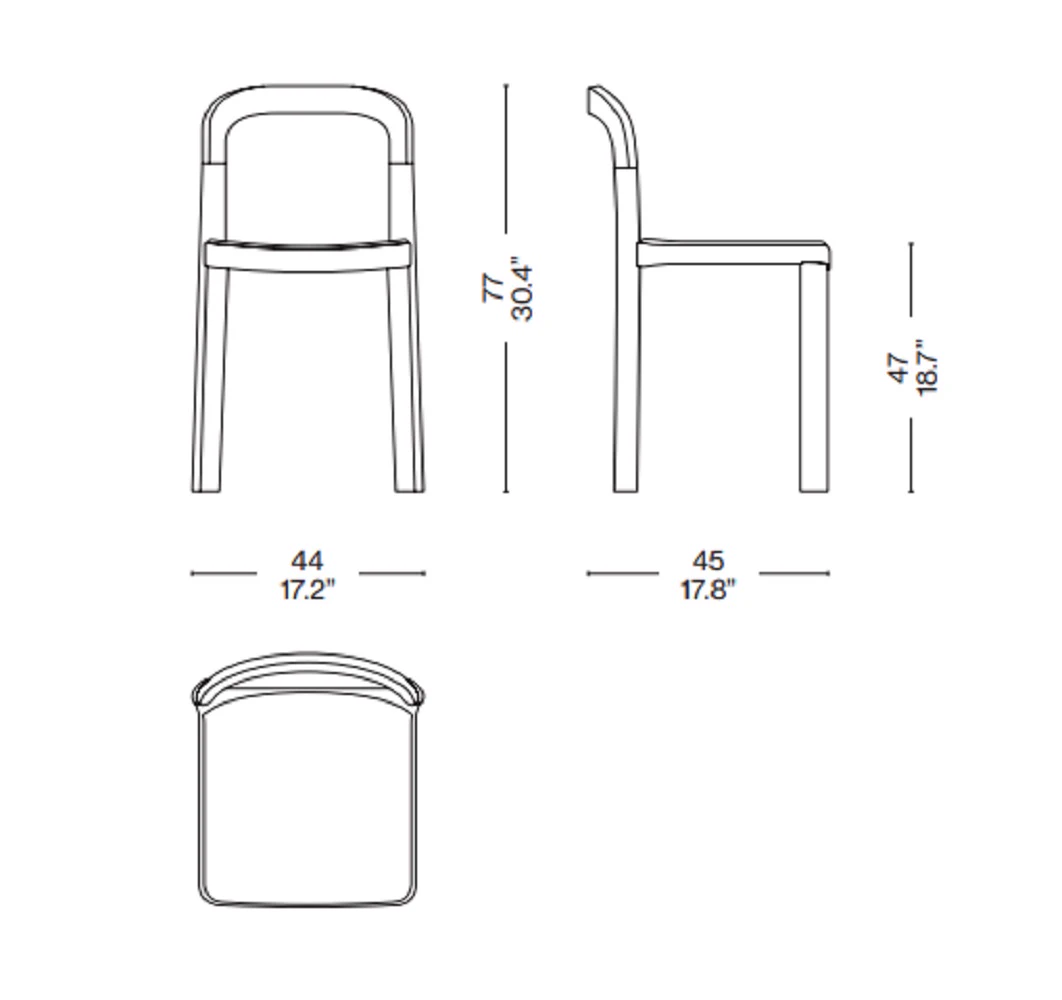Стул Rundet Chair — Cassina, дерево, фото 6