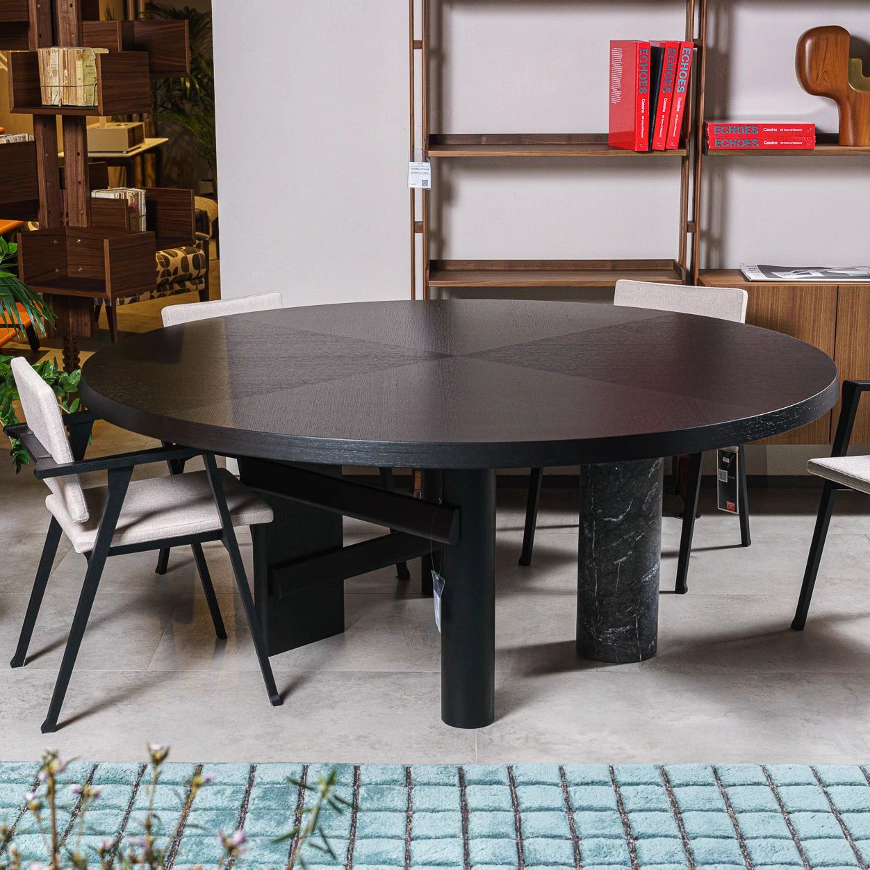 Стол Sengu Round Wood — Cassina, мрамор