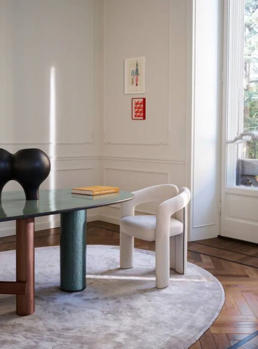 Каркас и наполнение: дерево. Современный дизайн Стол Sengu — Cassina, мрамор, фото 6
