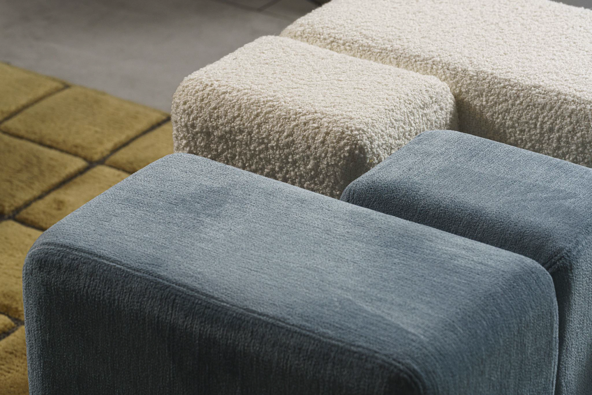 Пуф Soft Corners Blue — Cassina, кожа, фото 3