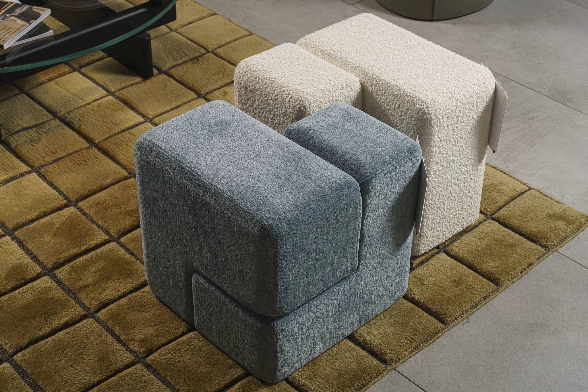 Пуф Soft Corners Blue — Cassina, кожа, фото 4