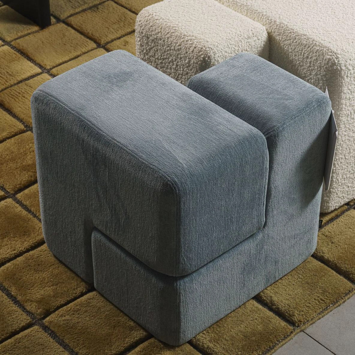 Пуф Soft Corners Blue — Cassina, кожа