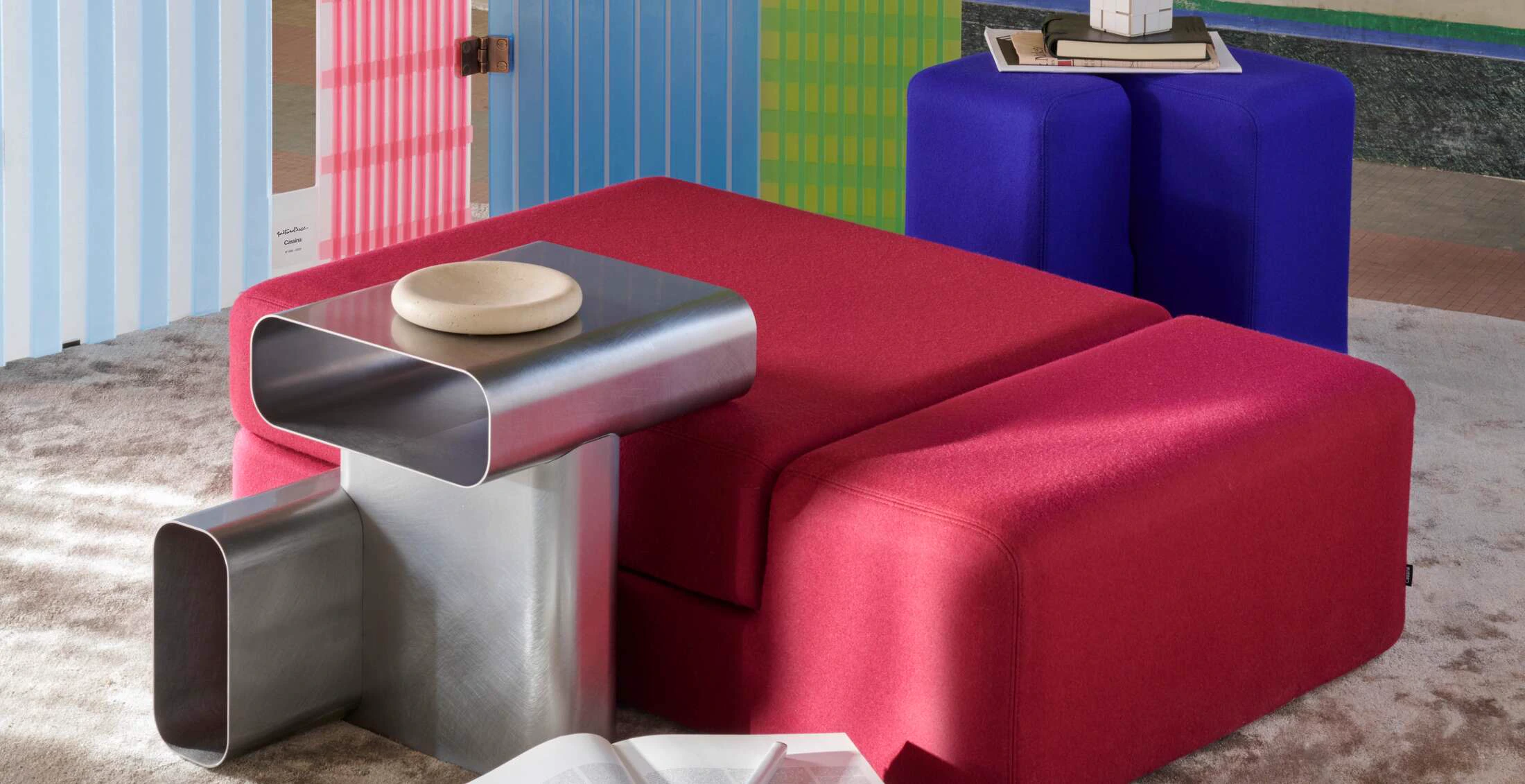 Современный дизайн Пуф Soft Corners — Cassina, кожа, фото 2