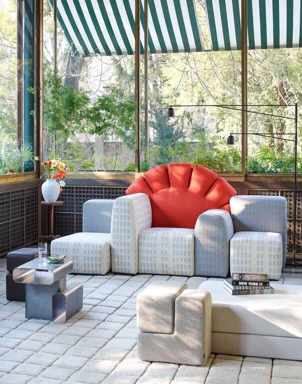 Современный дизайн Пуф Soft Corners — Cassina, кожа, фото 4