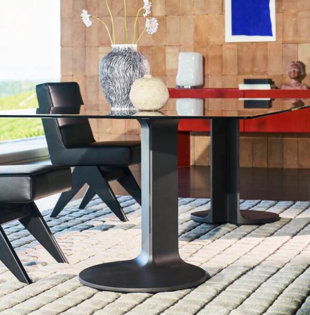 Каркас и наполнение: металл. Современный дизайн Стол TL59 Rectangular table — Cassina, металл, фото 6